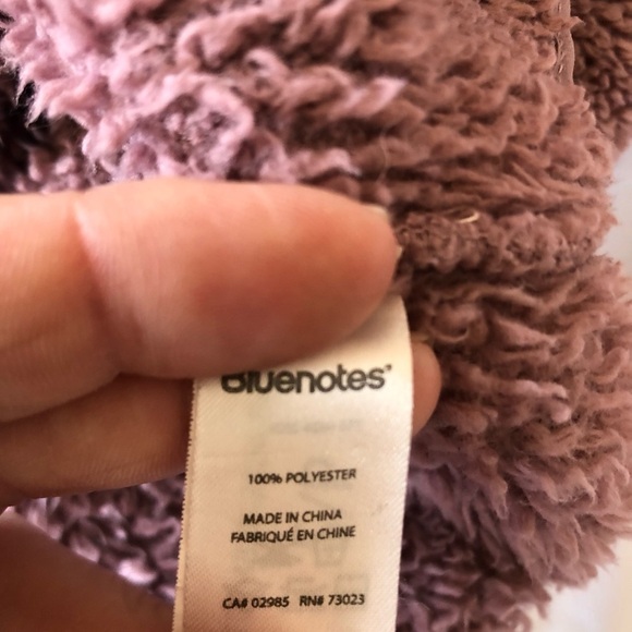 Bluenotes Dusty Rose Hooded Sweater Plush and Cozy - Picture 8 of 11